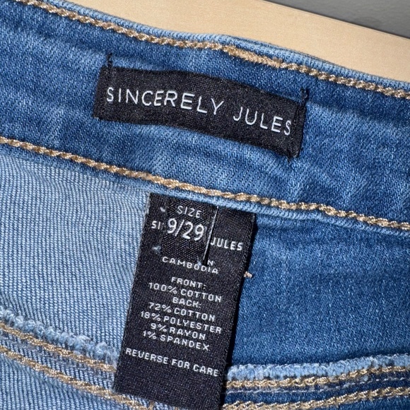 Sincerely Jules Jean Denim Shorts button-fly high rise five pocket  size… - Picture 4 of 13